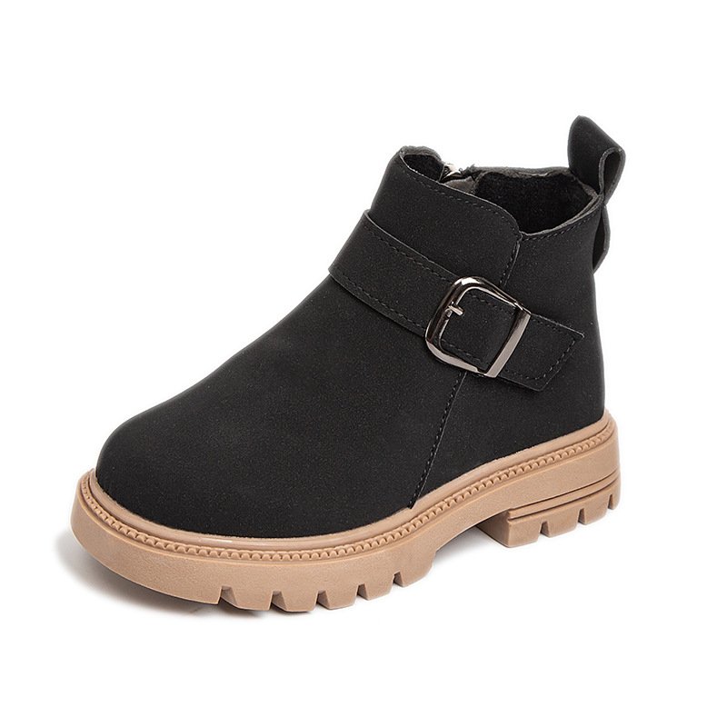 Conyson high quality kids korean fashion design soft strap candy color shoes boy girl autumn winter outdoor non-slip boot