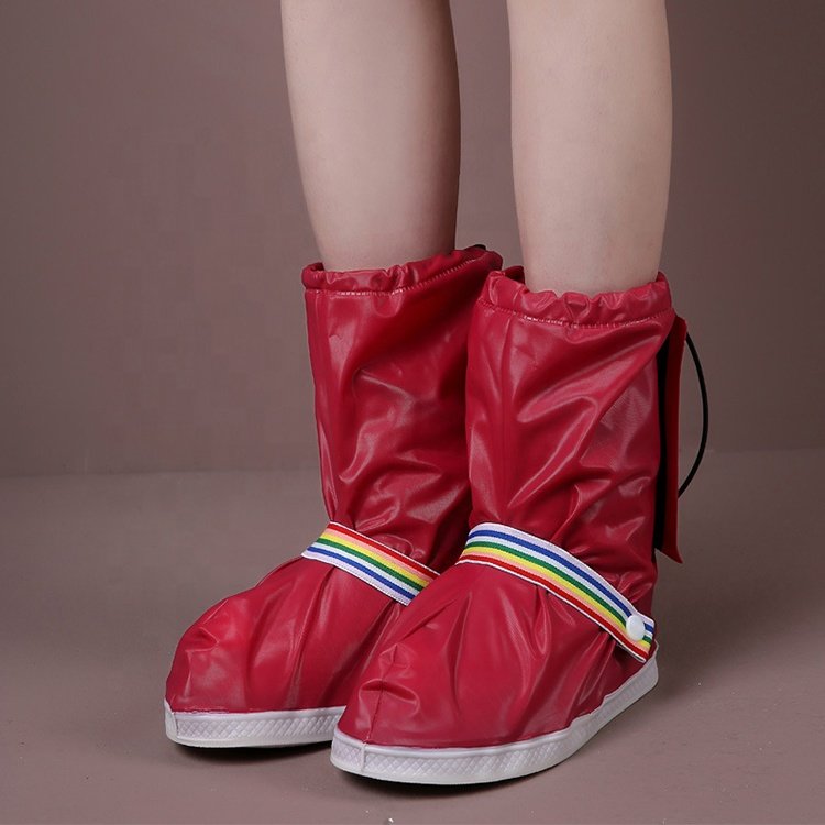Wholesale rubber galoshes waterproof rain overshoes rain shoe cover Reusable Waterproof Rain Snow Boot cover