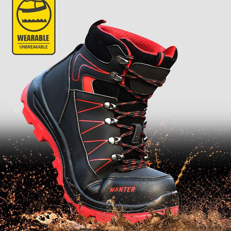 JB-608 Botas de Seguridad Waterproof Work Boots Steel Toe Woodland Safety Shoes Cat Shoes For Men