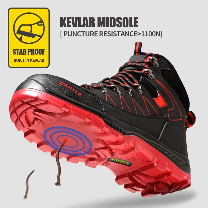 JB-608 Botas de Seguridad Waterproof Work Boots Steel Toe Woodland Safety Shoes Cat Shoes For Men