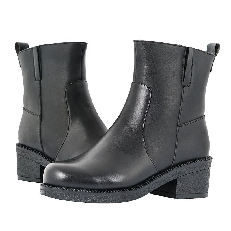 Hot Autumn/Winter Women's Martin Boots Non-Slip Fashion Leather Waterproof High Ankle Boots