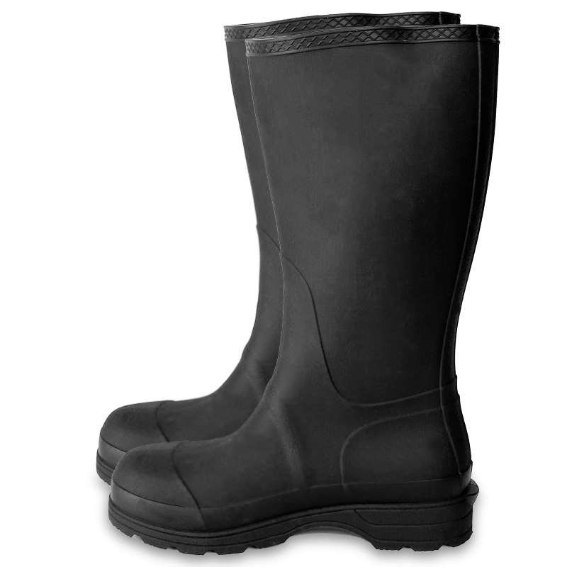 Custom Men's Lightweight Knee High Black EVA Wellington Rain Boots for Women Wholesale