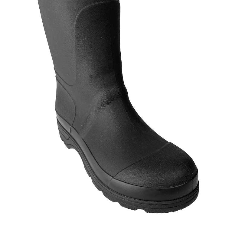 Custom Men's Lightweight Knee High Black EVA Wellington Rain Boots for Women Wholesale