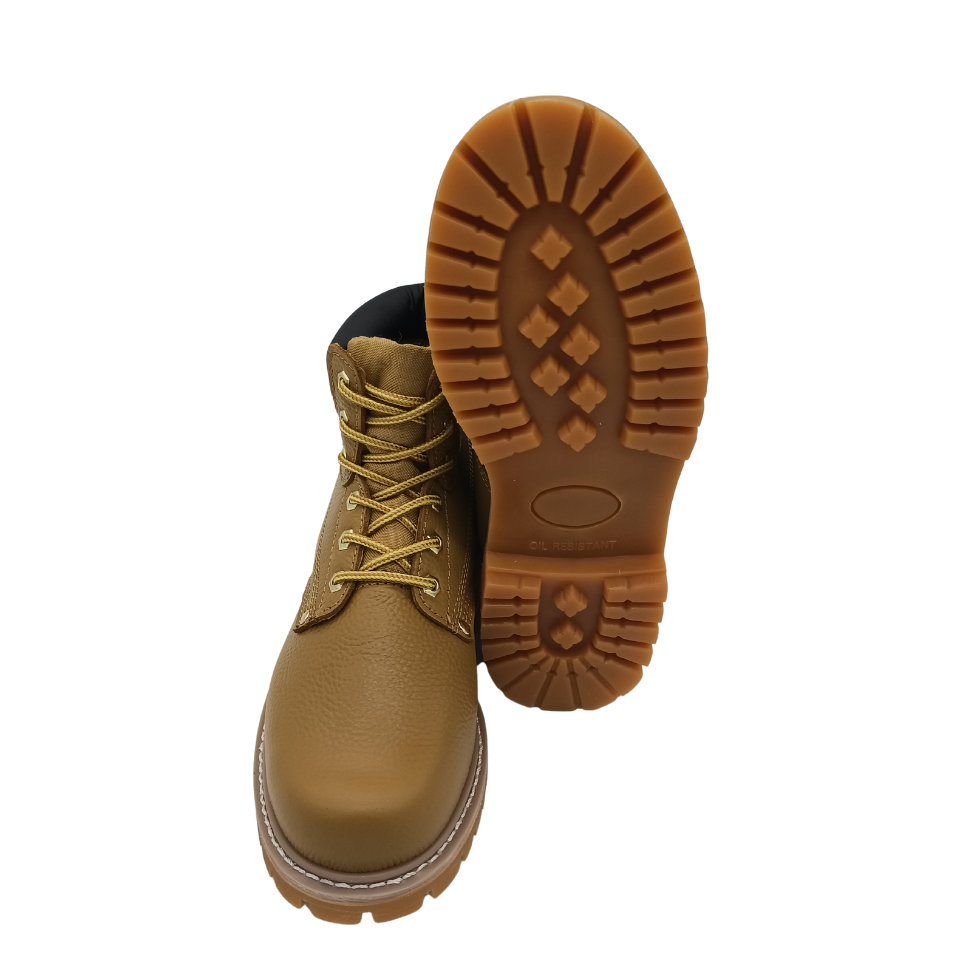 JDS Custom Leather Brown Ankle Ladies British Walking Work Boots For Men