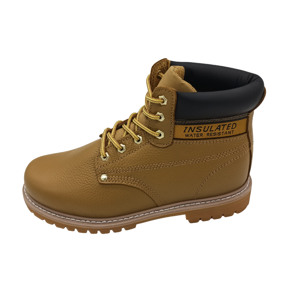 JDS Custom Leather Brown Ankle Ladies British Walking Work Boots For Men