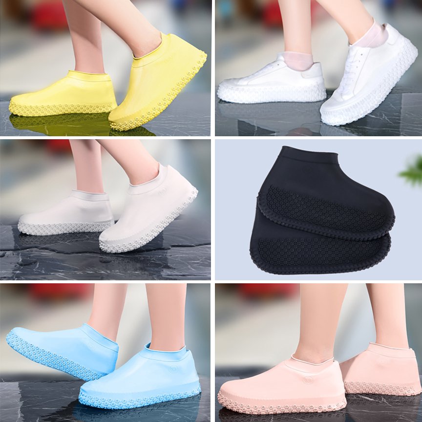 Thickness Silicon Waterproof Shoe Cover Rubber Non-Slip Water Shoes Protector Rain Cover Boot Men Rain Boots Factory Wholesale