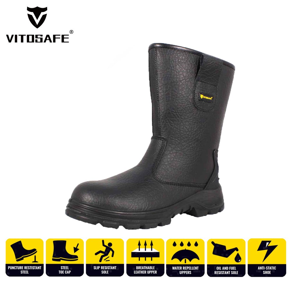 High-cut Custom Waterproof Steel Toe Woodland Forest Safety Boots S3 for Men