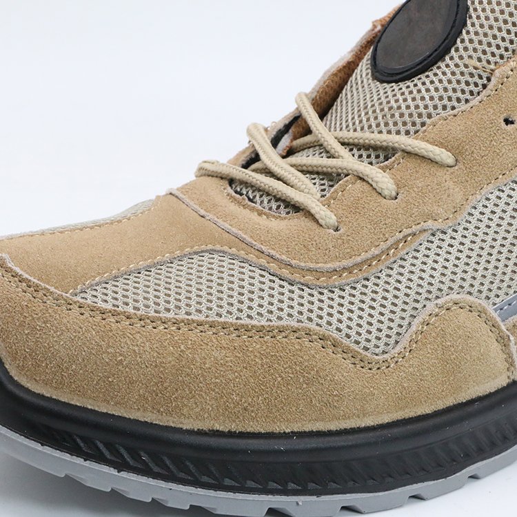 MaxiPact High-Class Work Safety Shoes with Standard Suede+Mesh Plastic Toe PU Outsole Good Price Boot Slip Protection