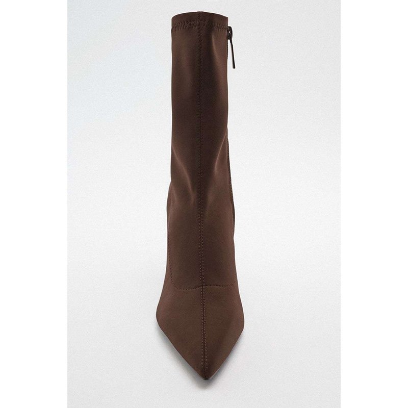New Fashion Brown Sexy Calf Leather Upper Ladies Stiletto Custom Mid Boots