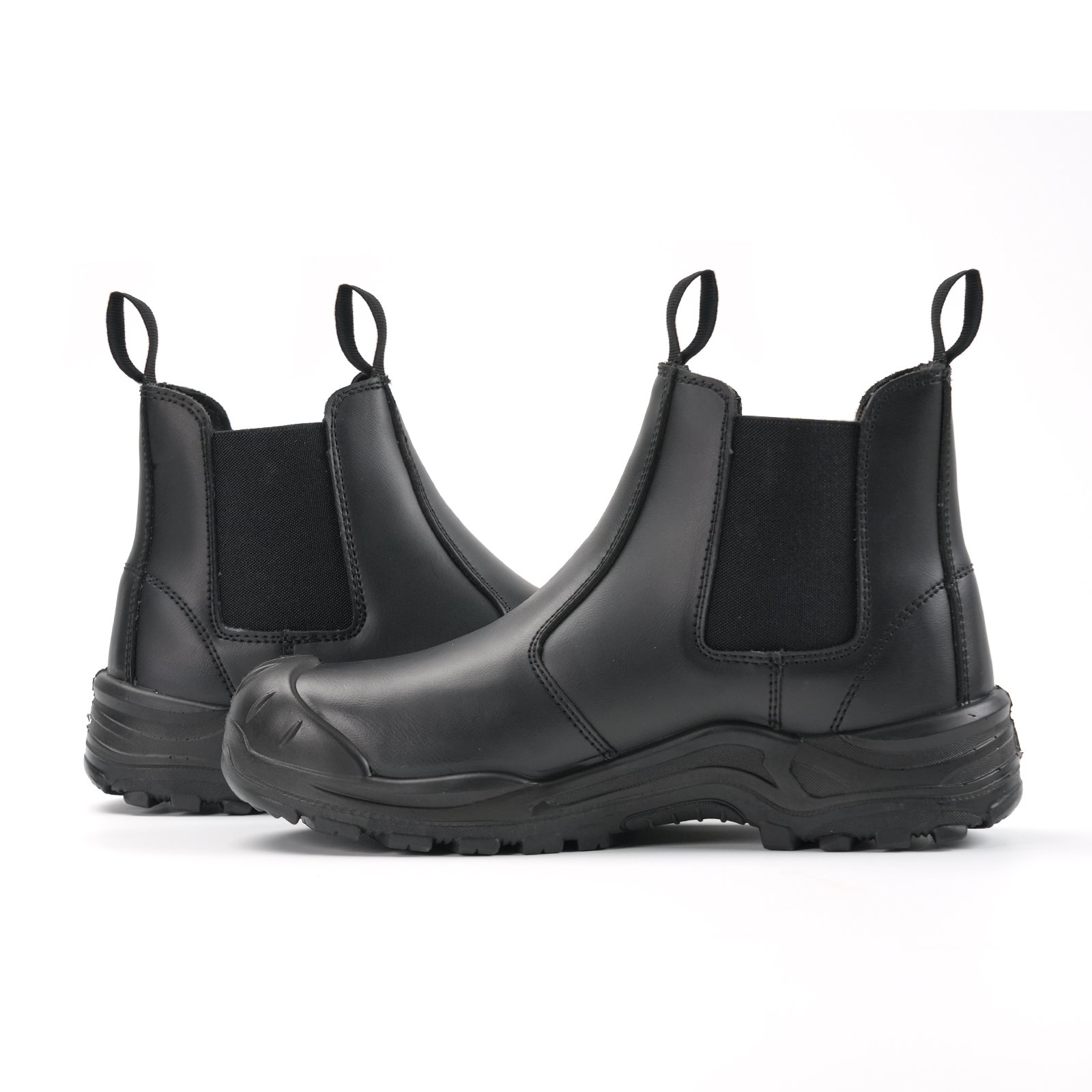 ANTENG S1P Standard Construction Work Boots Comfortable Steel Toe Safety Shoes with Anti-Static Feature Breathable Mesh Lining