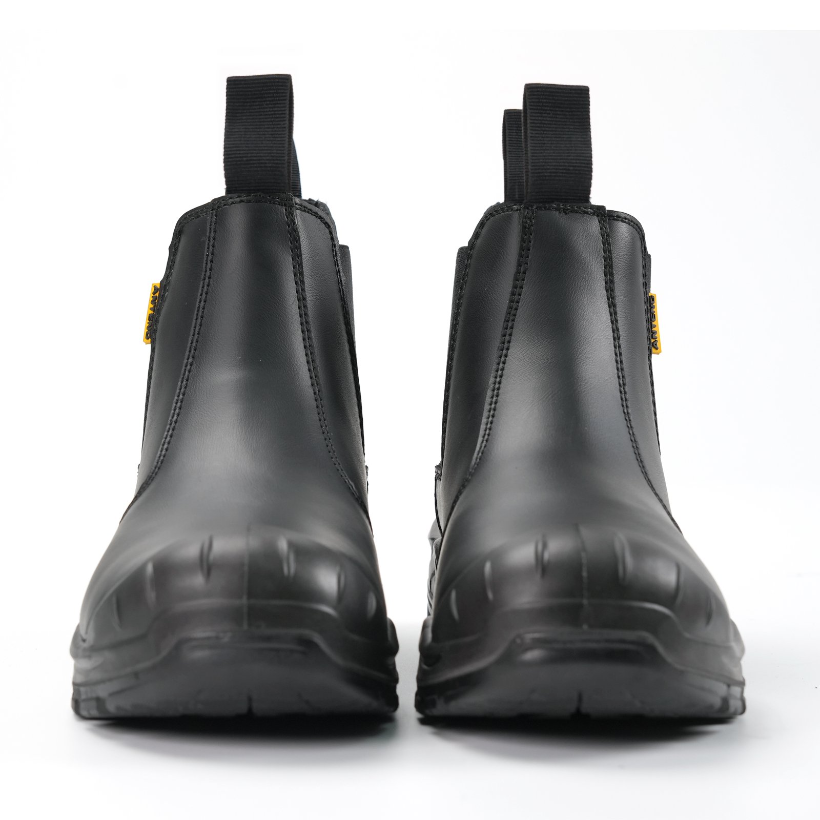 ANTENG S1P Standard Construction Work Boots Comfortable Steel Toe Safety Shoes with Anti-Static Feature Breathable Mesh Lining