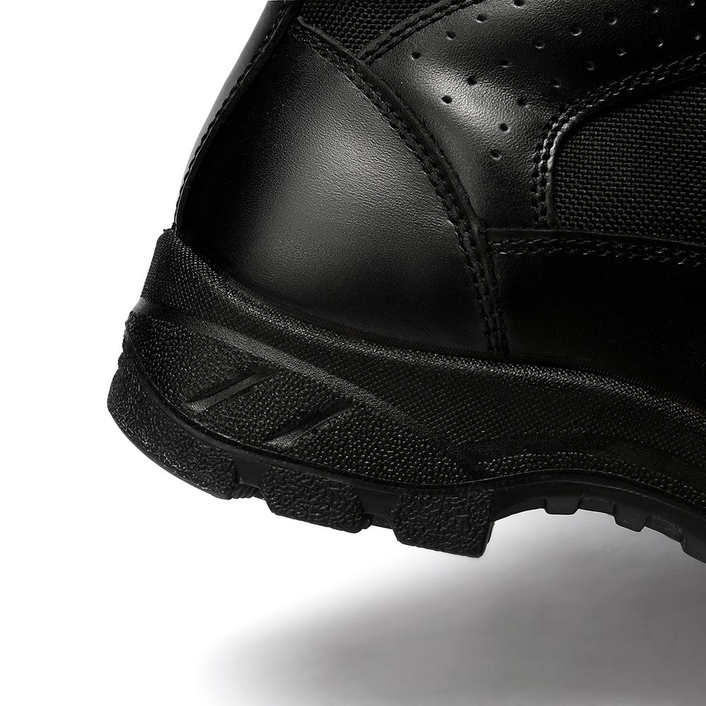 XINXING Black Outdoor PU Rubber Outsole High Upper Shoes Tactical Leather Combat Boots for Men
