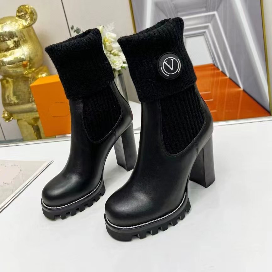 Top quality factory price brand name luxury designer ankle boots genuine leather boots for women with heels