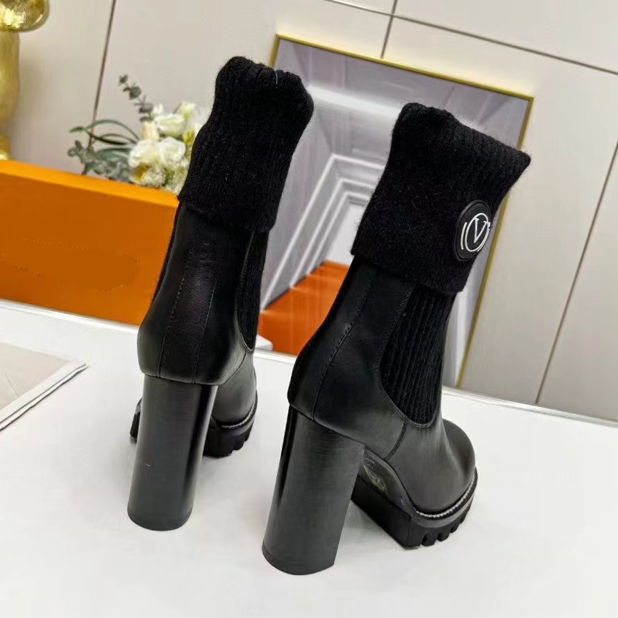 Top quality factory price brand name luxury designer ankle boots genuine leather boots for women with heels