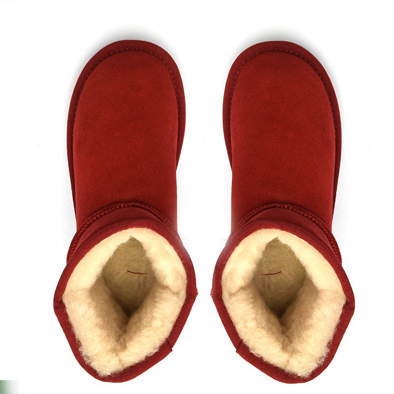 lowest price high quality classical lady shoes sheepskin suede wool fur snow boots