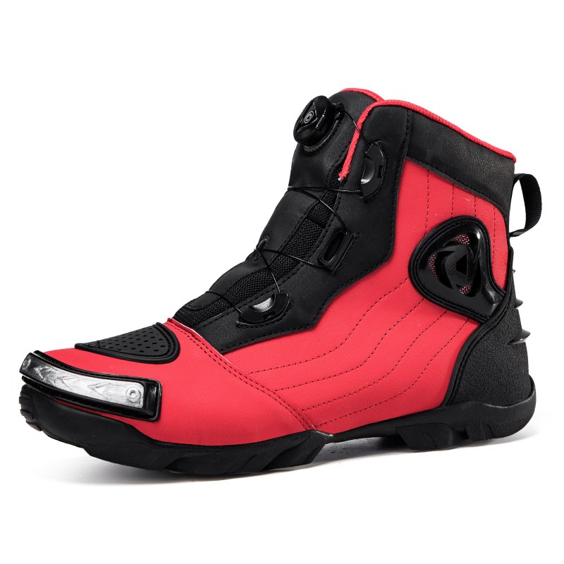Factory Wholesale Men's Denim Leather Racing Shoes Winter & Summer Adventure Motorcycle Boots