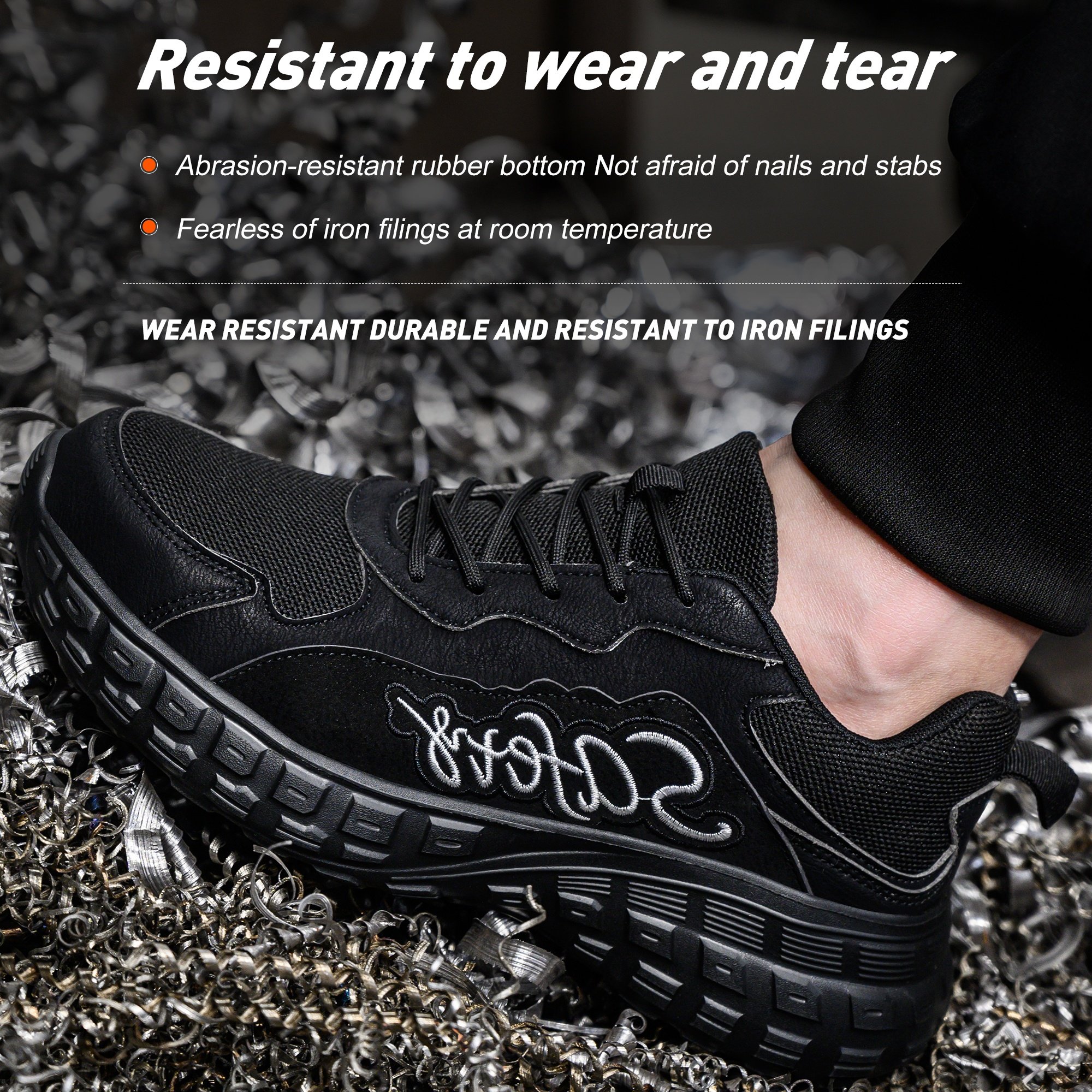 Working shoes men anti-smashing wear resistant fashionable high summer mesh security steel toe safety shoe