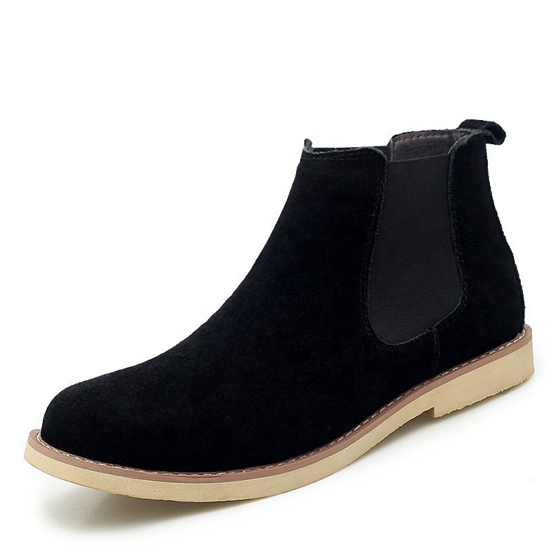 hot selling fashion simple men's plus size men's boots mid-top boots