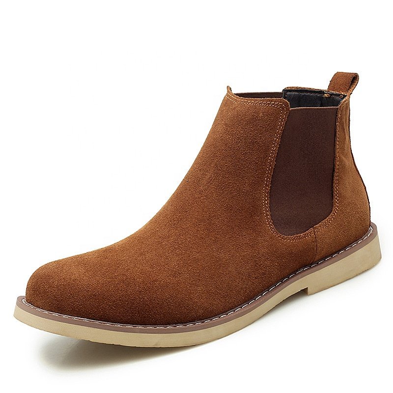 hot selling fashion simple men's plus size men's boots mid-top boots
