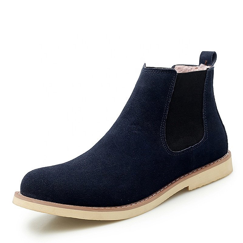 hot selling fashion simple men's plus size men's boots mid-top boots