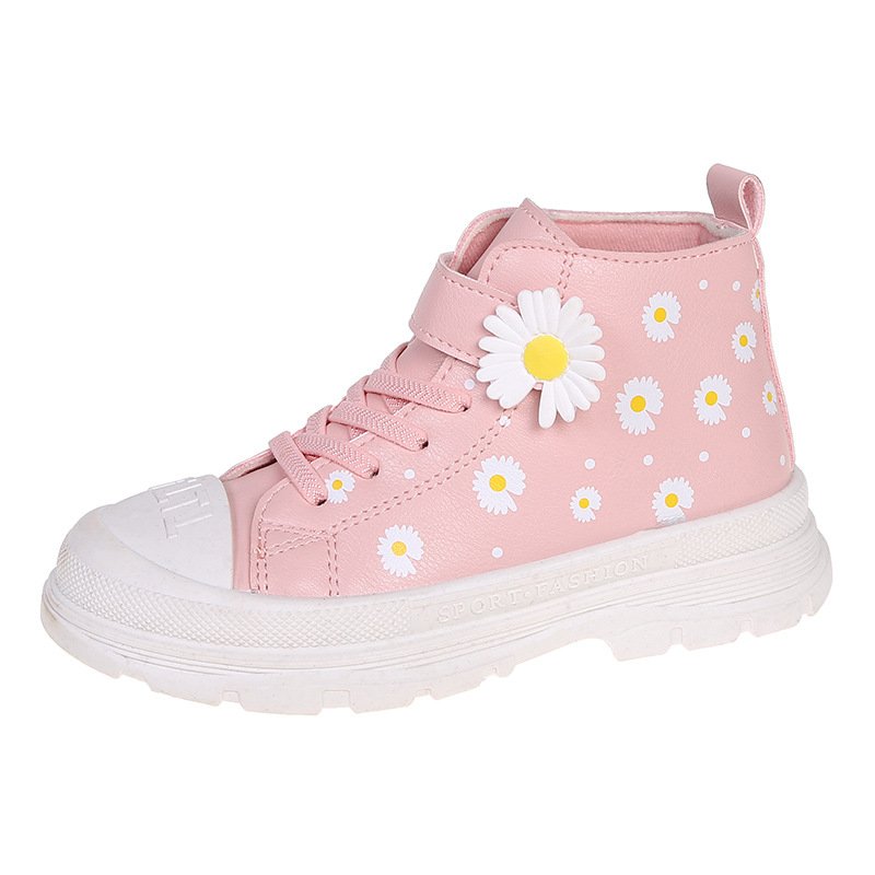children's shoes Autumn and winter new sweet princess short boots girls sports non-slip high-top sneakers kids boots kids shoes
