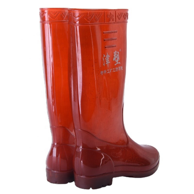 High quality Profession Wholesale Outdoor Work gumboots Antistatic Chemical Resistant PVC Safety Waterproof Boots