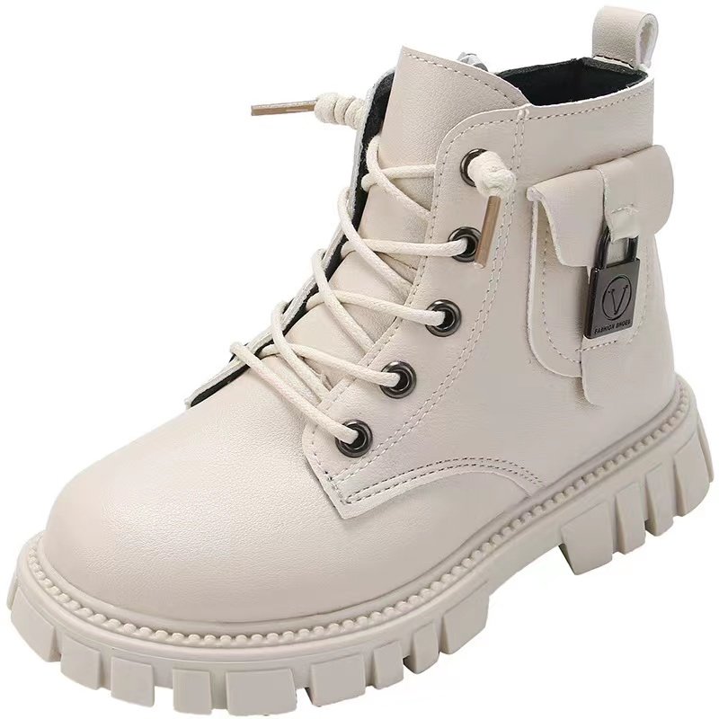 Hot Sale Fashionable Warm Leather Boots Ankle Boots Fashion Winter Fall Kids Casual Shoes