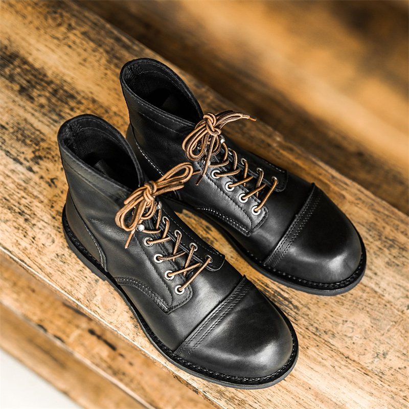 Hot sale Brown Man Boots Hitop High Quality Tresemme Botanique Genuine Leather Hiking Cowboy Boots Men