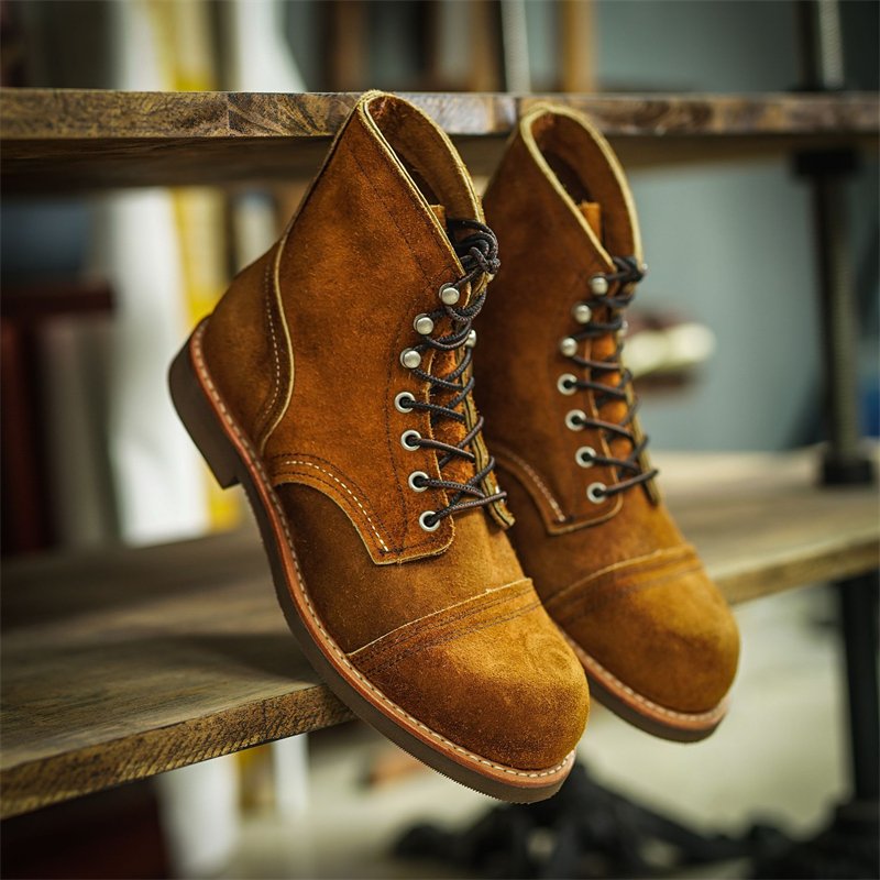 Hot sale Brown Man Boots Hitop High Quality Tresemme Botanique Genuine Leather Hiking Cowboy Boots Men
