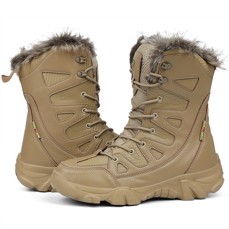 New Trend Winter Trekking Boot for Men High Ankle Waterproof Sports Work Safety Outdoor Hiking Shoes Leather Upper