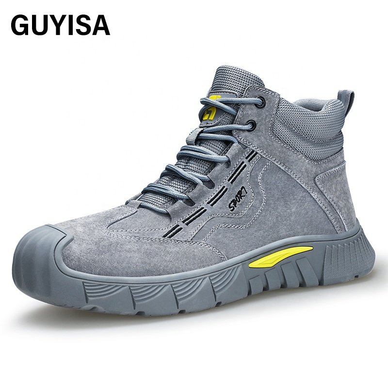 GUYISA brand new winter warm safety boots European standard CE steel toe men's work boot