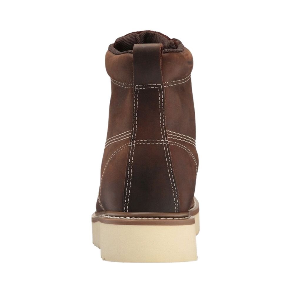 Men's 6-Inch Steel Toe Boot Full Grain Leather Safety Work Shoes Soft Unisex Boot for Summer Winter Spring Autumn