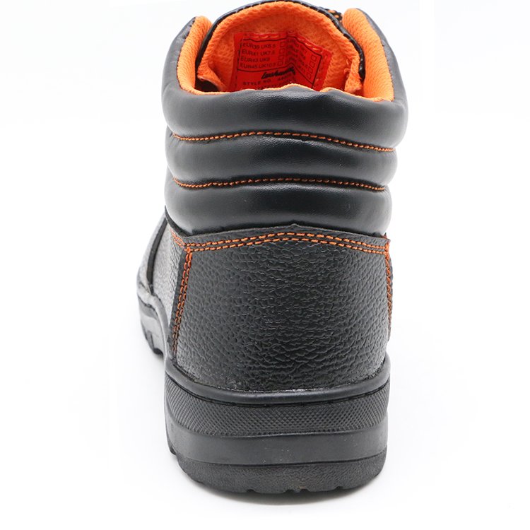 ENTE SAFETY Pu leather foot protective anti-slip boots work safety shoes waterproof iron toe rubber cement safety shoes for men