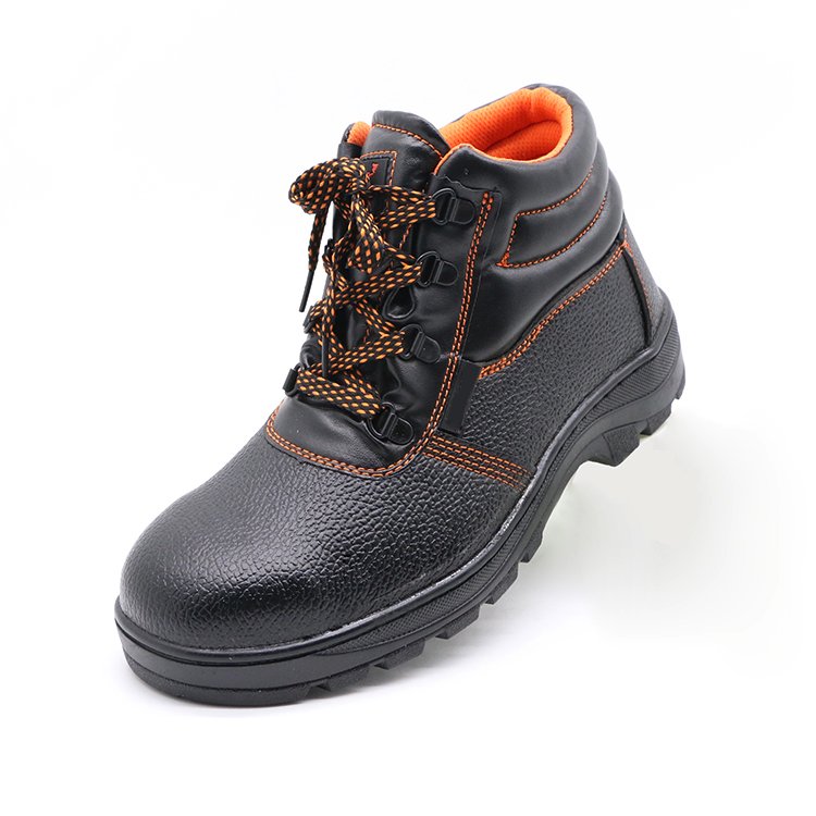 ENTE SAFETY Pu leather foot protective anti-slip boots work safety shoes waterproof iron toe rubber cement safety shoes for men
