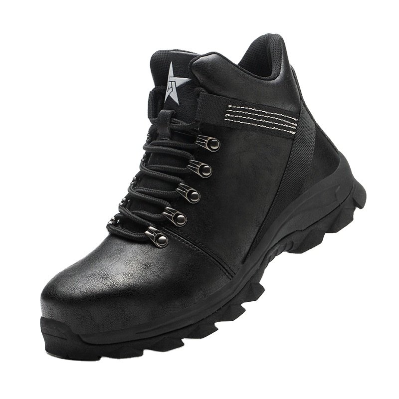 Wholesale High Quality Steel Toe Anti-smashing Indestructible Safety Shoes Water-proof Work Boots for Men