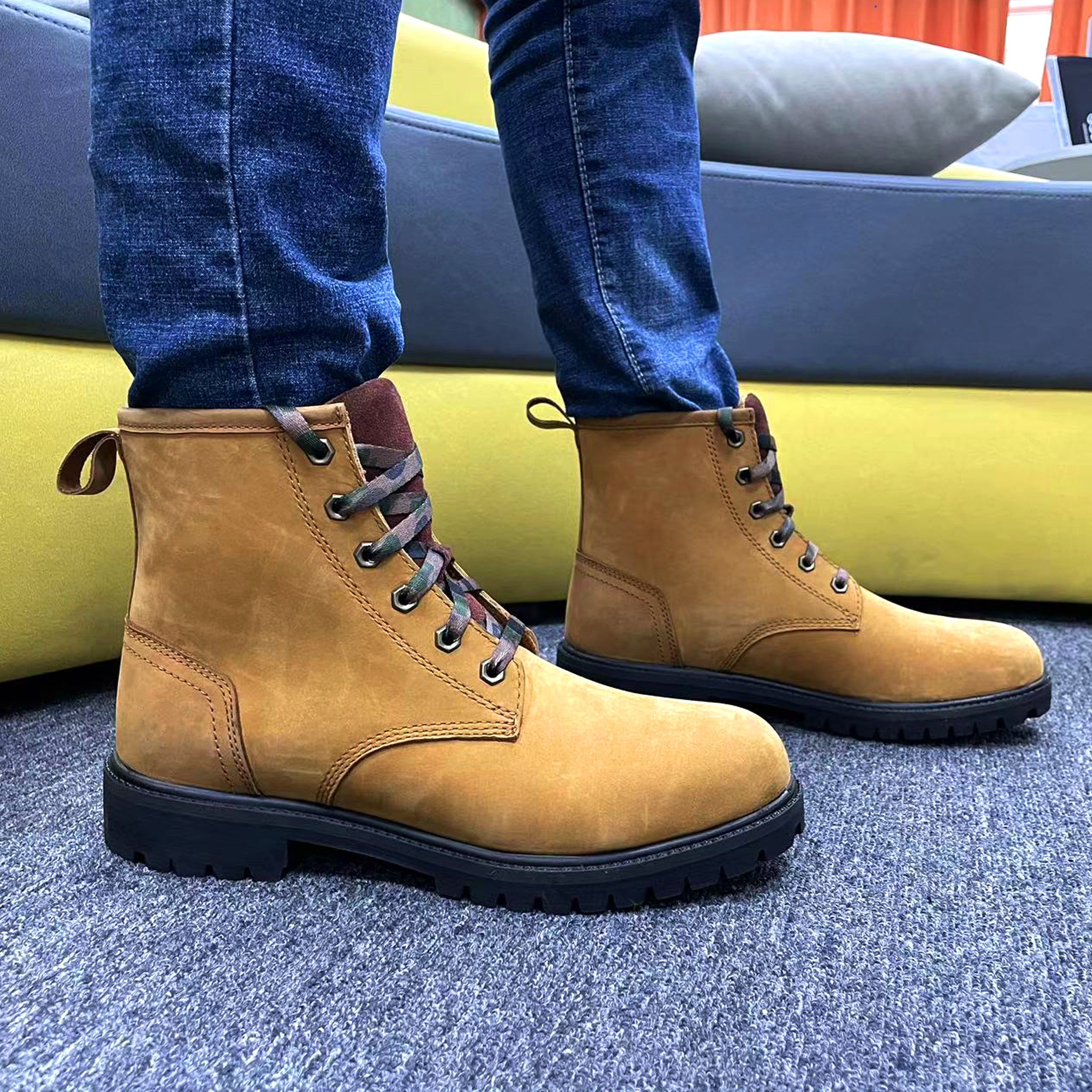 Large Size Wear-proof Trekking Shoes outdoor mountains hiking boots  leather casual shoes sport hiking Martin boots