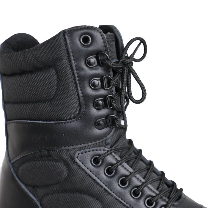 men's Leather Black Tactical training outdoor boots shoes Durable Waterproof Leather Safety Boots for Men