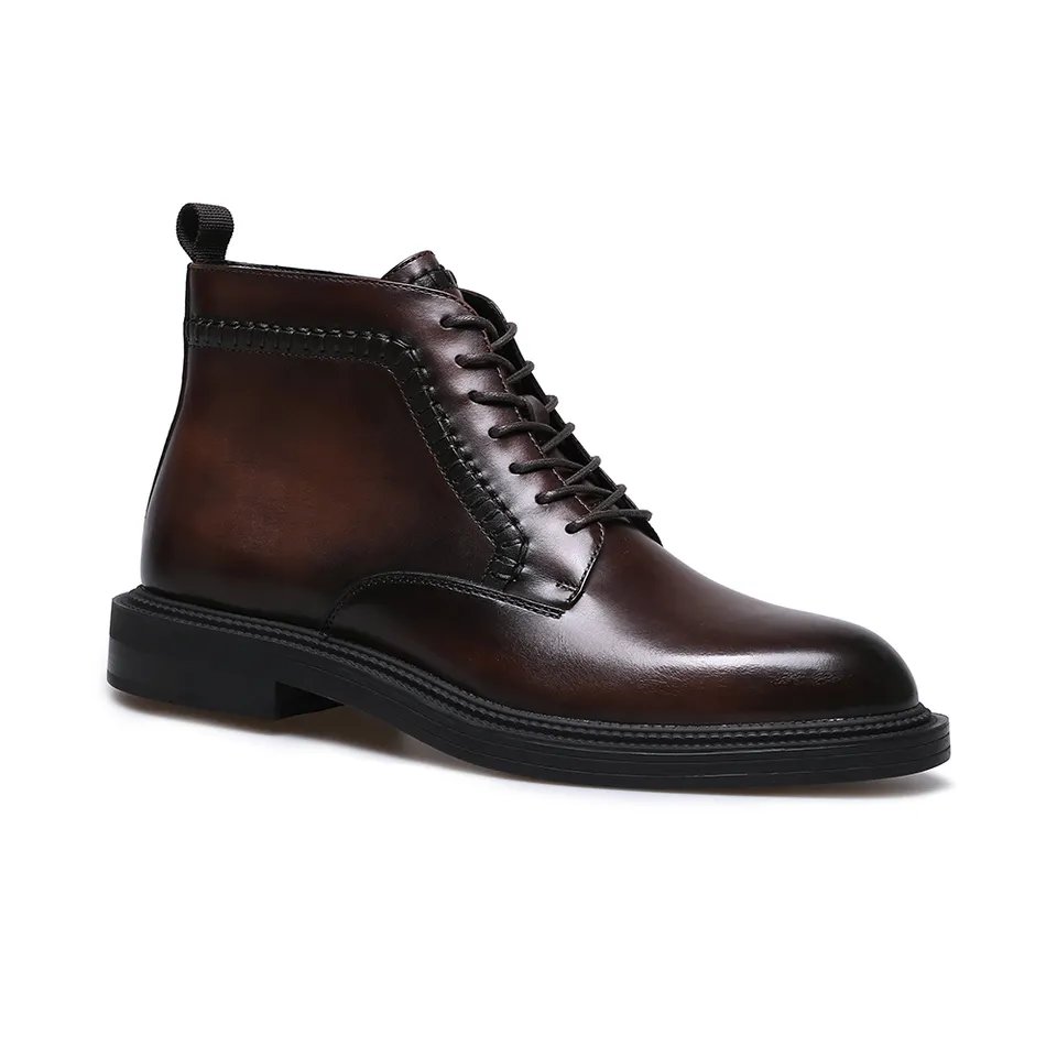 Custom men's leather casual dress shoes and boots