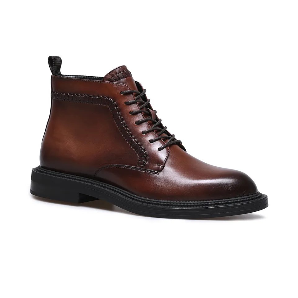 Custom men's leather casual dress shoes and boots
