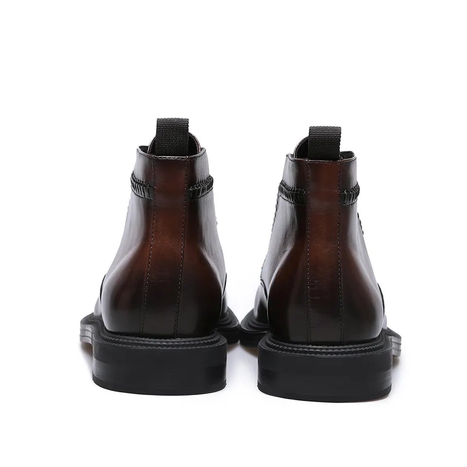 Custom men's leather casual dress shoes and boots
