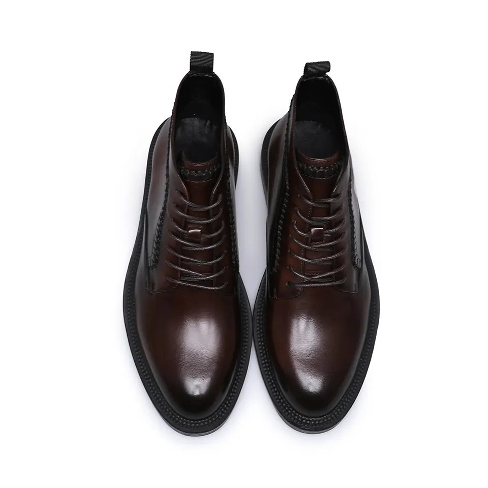 Custom men's leather casual dress shoes and boots