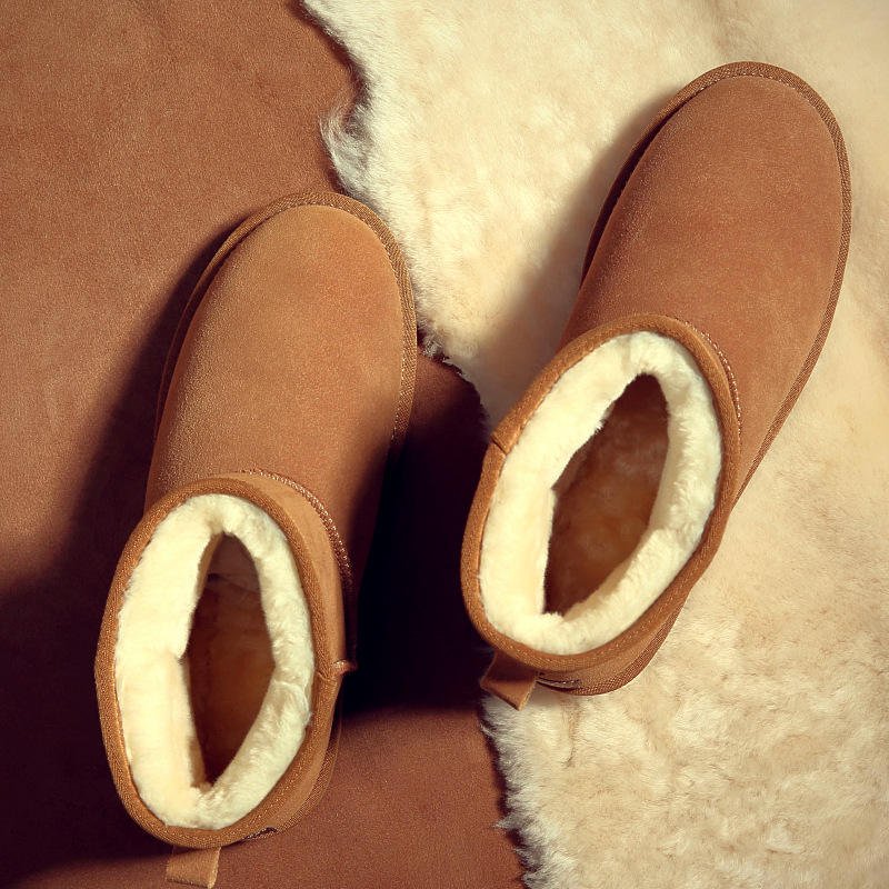 UGC Sheepskin Winter Snow Boots Women's Outdoor ankle bootie Warm Fur Winter Boots For Women
