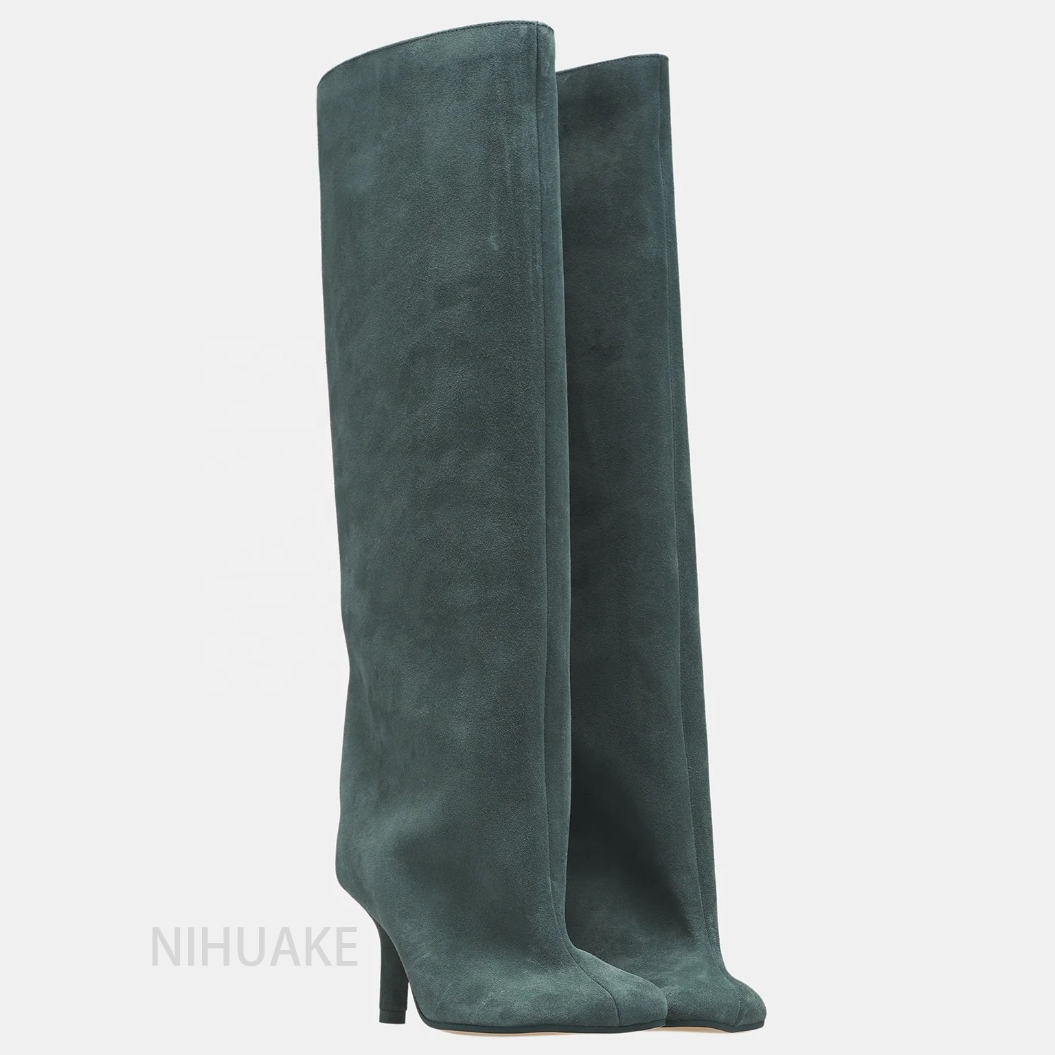 Latest Fall Winter High Heeled Knee High Boots Western Cowboy women Designer Boots