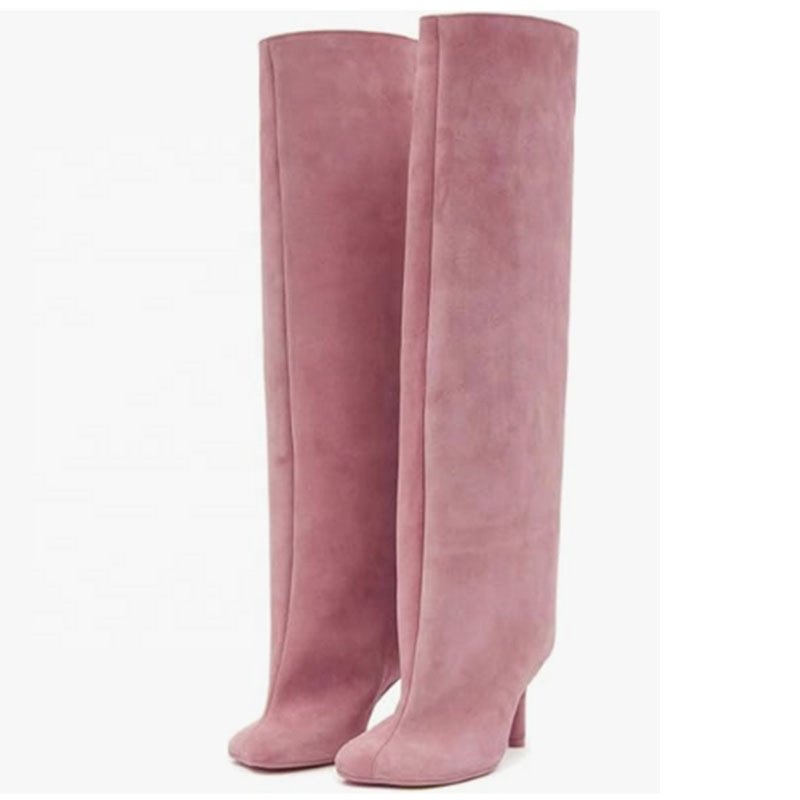 Latest Fall Winter High Heeled Knee High Boots Western Cowboy women Designer Boots