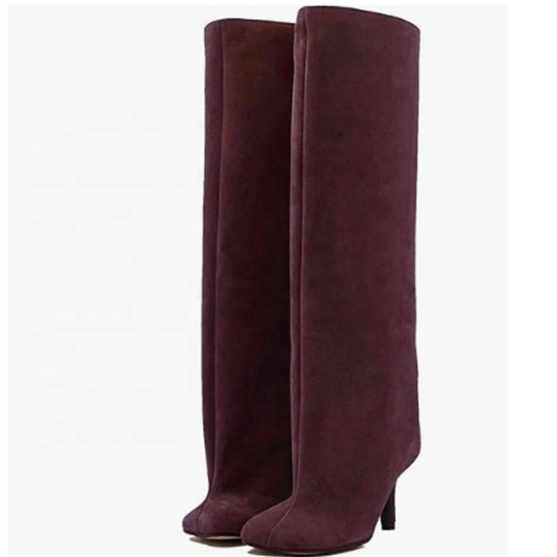 Latest Fall Winter High Heeled Knee High Boots Western Cowboy women Designer Boots