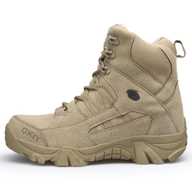 Outdoor waterproof shoes keep warm Canvas Tactical Boots khaki Black Combat tactical boots for men