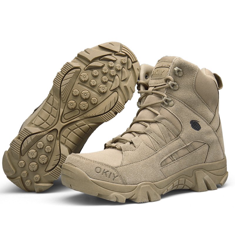 Outdoor waterproof shoes keep warm Canvas Tactical Boots khaki Black Combat tactical boots for men