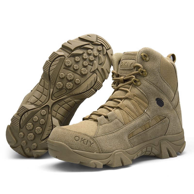 Outdoor waterproof shoes keep warm Canvas Tactical Boots khaki Black Combat tactical boots for men