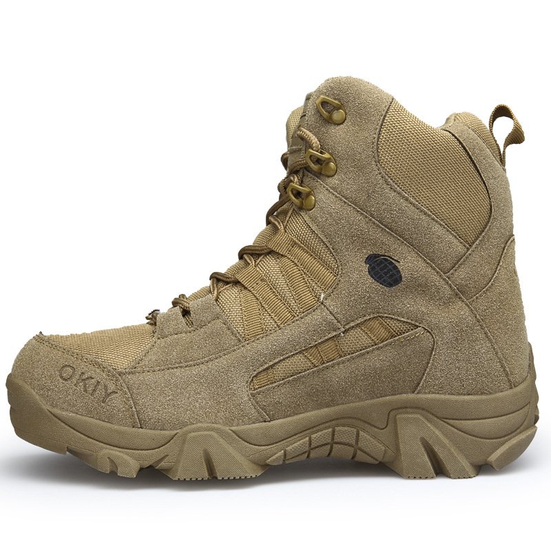 Outdoor waterproof shoes keep warm Canvas Tactical Boots khaki Black Combat tactical boots for men