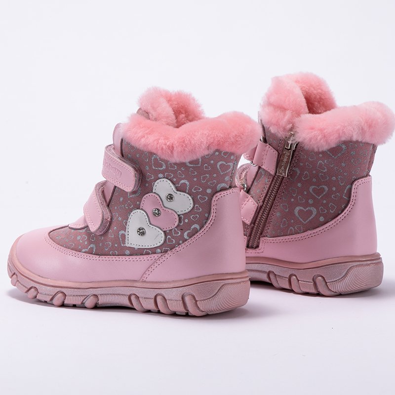 Princepard Pink Fashion Children Rubber Sole Shoes Kids Casual Orthopedic Boots For Girls